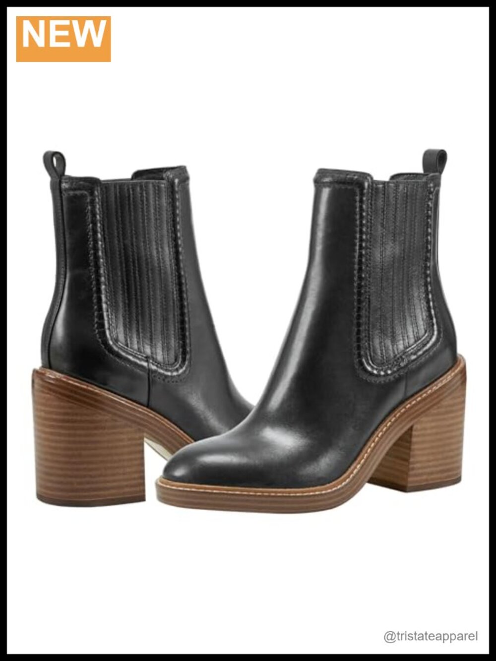 Marc Fisher LTD Women's Halida Pointed Toe Pull On Ankle Boots Block Heel
